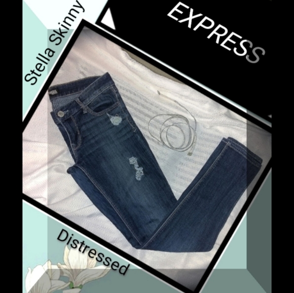 Express Denim - *5 for $30* EXPRESS STELLA DISTRESSED SKINNY JEANS